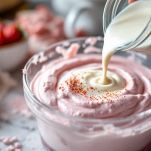 Purea di fragole, yogurt e rum
