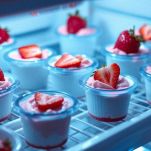 Crema alle fragole in frigorifero