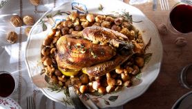 Faraona ripiena con castagne