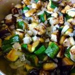 Farfalle con melanzane e zucchine