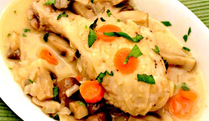 Fricassea di pollo alla crema di dragoncello