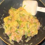 Frittata strapazzata ai gamberetti