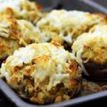 Funghi ripieni alla Viennese