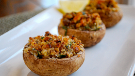 Funghi ripieni alla Viennese