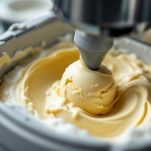 Gelato di banane nella gelatiera