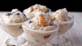 Macedonia con mousse di banana