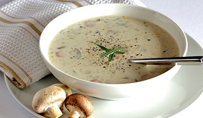 Minestra vellutata di funghi