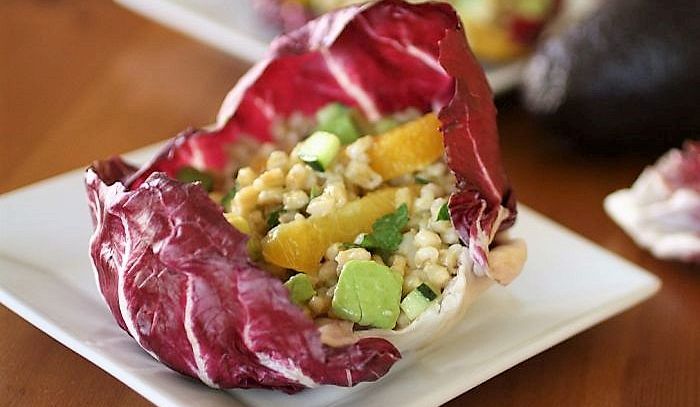 Orzotto con arancia e gorgonzola piccante