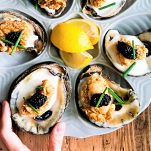 Ostriche al caviale in salsa allo Champagne