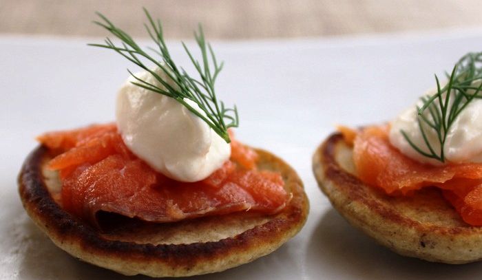 Pancake di salmone affumicato