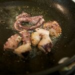 Penne con i funghi e moscardini