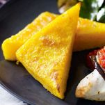 Polenta con crema di Castelmagno