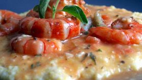 Risotto con scampi e panna