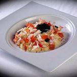 Risotto caviale e salmone