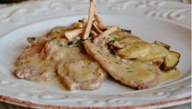 Scaloppine di vitello alla panna acida