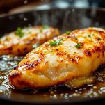 Pollo dorato in fase di cottura.