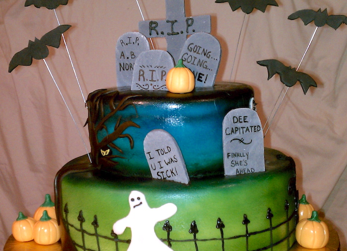 Decorazioni commestibili per torte di Halloween, lapidi divertenti