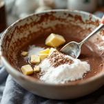 Burro, panna, zucchero e cacao