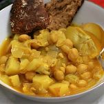 Zuppa di ceci e carciofi