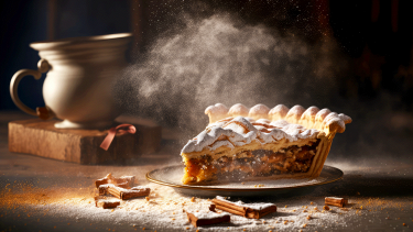 Spongata spolverata di zucchero a velo