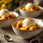 Servizio del banana flambé