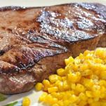 Bistecca di maiale con mais