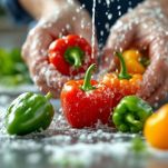 La preparazione dei peperoni