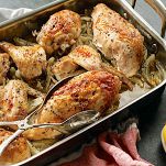 Pollo arrosto con finocchi e olive