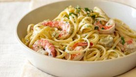Tagliolini funghi e gamberetti