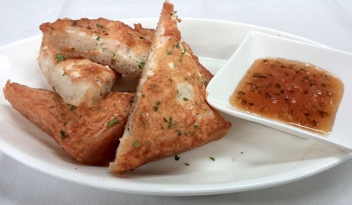 Toast di gamberetti