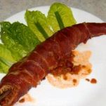 Vermi giganti arrosto