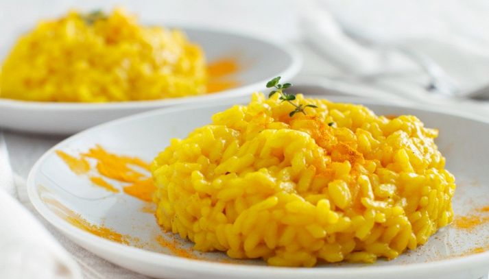 Risotto con fonduta di parmigiano e zafferano