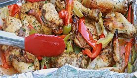 Ali di pollo e peperoni fiammanti