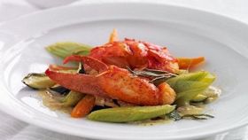 Astice con verdure alla salsa di limone