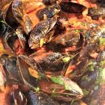 Bucatini con sugo di cozze