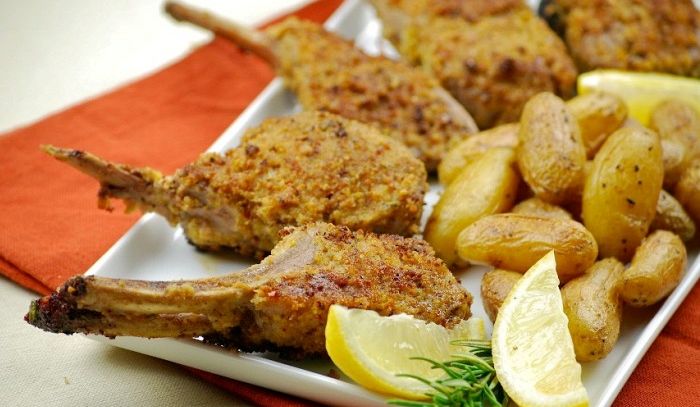 Costolette d'agnello fritte