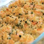 Gamberi gratinati all&#8217;aglio