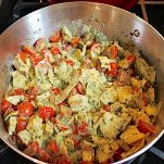 Gnocchi carciofi e pachini