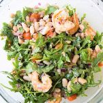 Insalata di gamberi e arancia