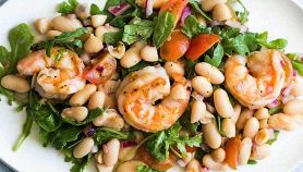 Insalata di gamberi e arancia