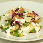 Insalata di pere e bacon gorgonzola e noci