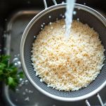 Risciacquo del riso basmati