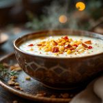 Kheer pronto per essere servito