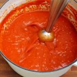 Maccheroni con salsa di peperoni