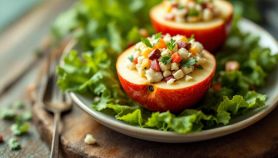 Mele rosse con insalata