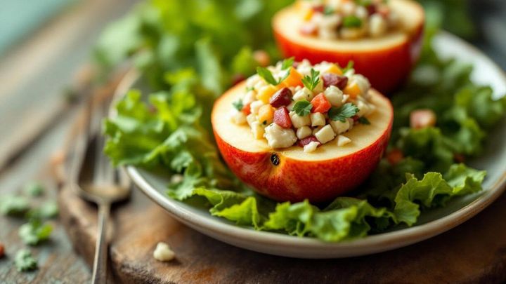 Mele rosse con insalata