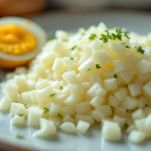 Preparazione cipolline e uova