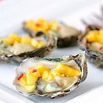 Ostriche con salsa di mango