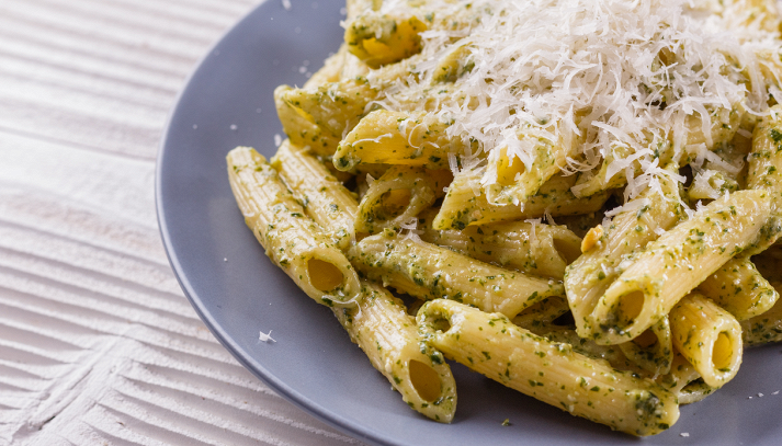 Pasta cremosa al pesto