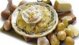 Patate al forno con uova e formaggio